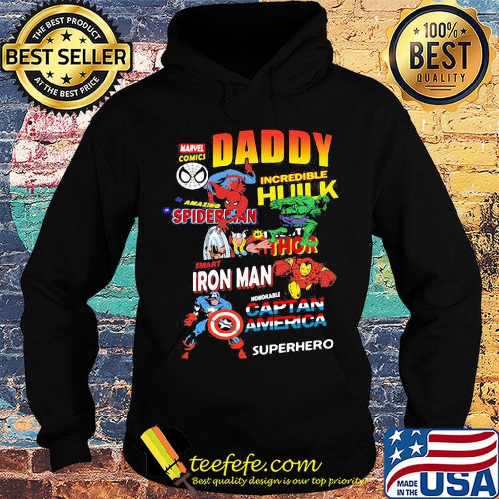 Daddy marvel comics incredible hulk spiderman thor iron man captain america superhero s Hoodie Daddy marvel comics incredible hulk spiderman thor iron man captain america superhero s Hoodie