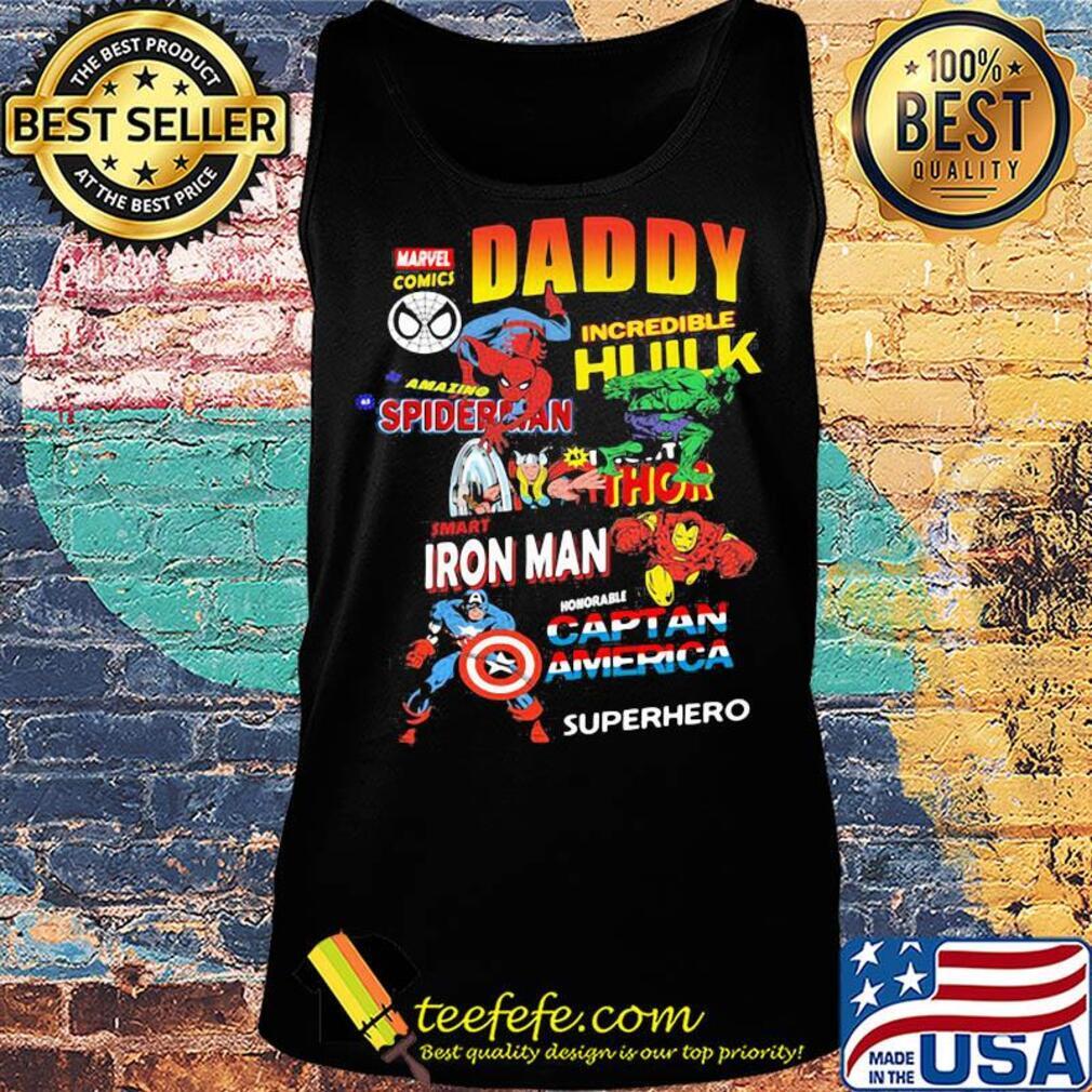 Daddy marvel comics incredible hulk spiderman thor iron man captain america superhero s Tank top Daddy marvel comics incredible hulk spiderman thor iron man captain america superhero s Tank top