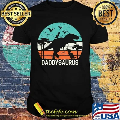 Daddy saurus vintage retro shirt