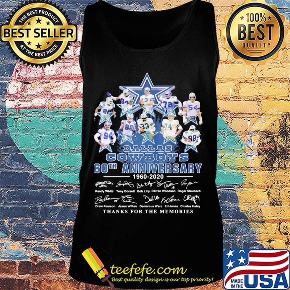 Dallas cowboys 60th anniversary 1960 2020 thank you for the memories signatures s Tank top Dallas cowboys 60th anniversary 1960 2020 thank you for the memories signatures s Tank top