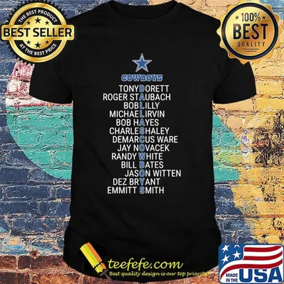Dallas cowboys tony dorsett roger staubach bob lilly michael irvin bob hayes charles haley shirt