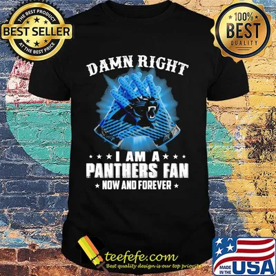 Damn right I am a Carolina Panthers fan now and forever stars shirt