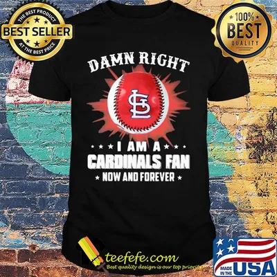 Damn right i am a st. Louis cardinals fan now and forever stars shirt