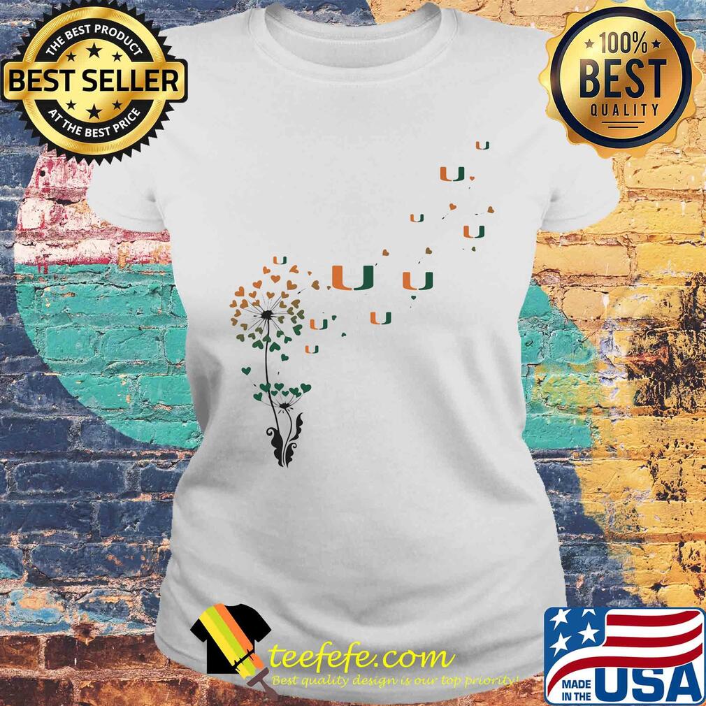 Dandelion flower miami hurricanes football hearts s Laides tee Dandelion flower miami hurricanes football hearts s Laides tee