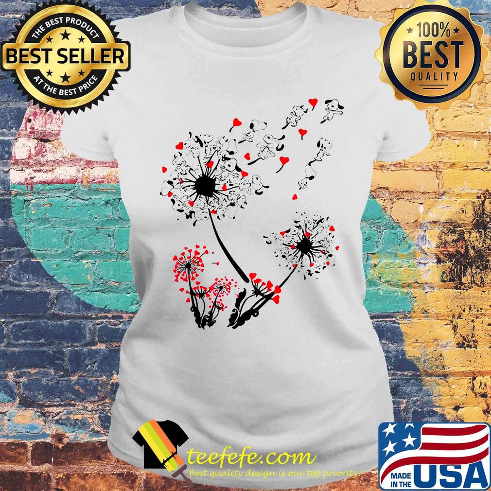 Dandelion flower snoopy hearts s Laides tee Dandelion flower snoopy hearts s Laides tee