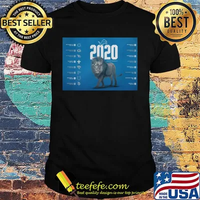 Detroit lions football 2020 season schedule shirt