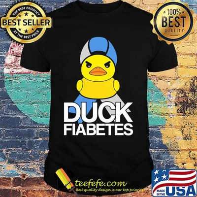 Diabetes cute duck fiabetes shirt