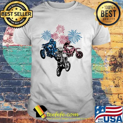 Dirt Bike Riding America 4th Of July Independence Day Flag Shirt
