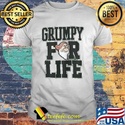 Disney adult dwarfs grumpy for life shirt