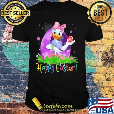 Disney daisy duck happy easter flowers shirt
