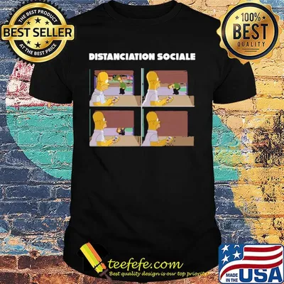 Disney homer simpson distanciation sociale shirt