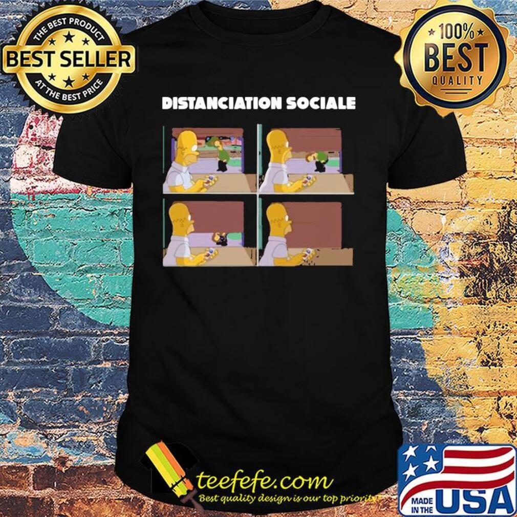 Disney homer simpson distanciation sociale shirt