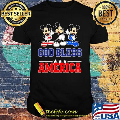 Disney mickey mouse god bless america happy independence day shirt