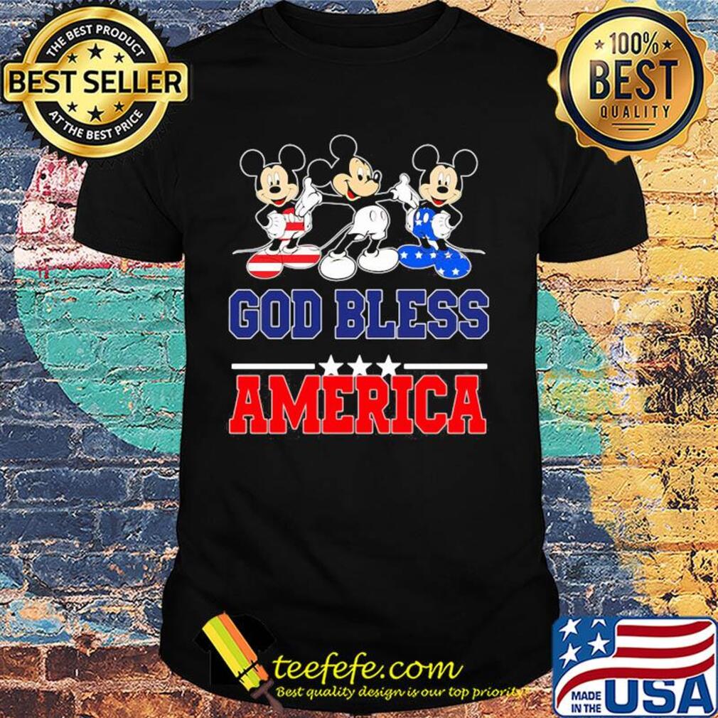 Disney mickey mouse god bless america happy independence day shirt