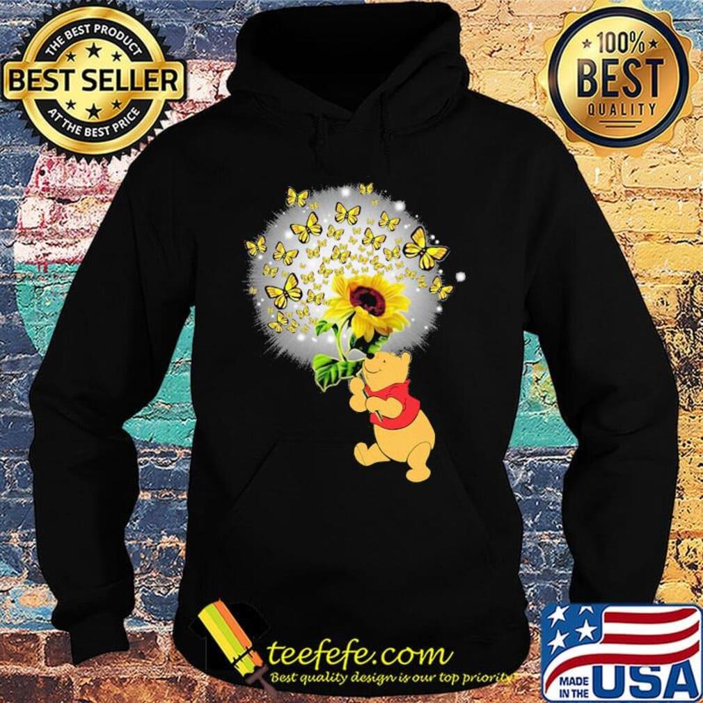 Disney pooh holding sunflower butterflies s Hoodie Disney pooh holding sunflower butterflies s Hoodie