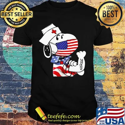 Disney snoopy nurse american flag independence day shirt