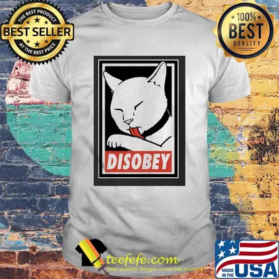 Disobey Cat Animal Lover Shirt