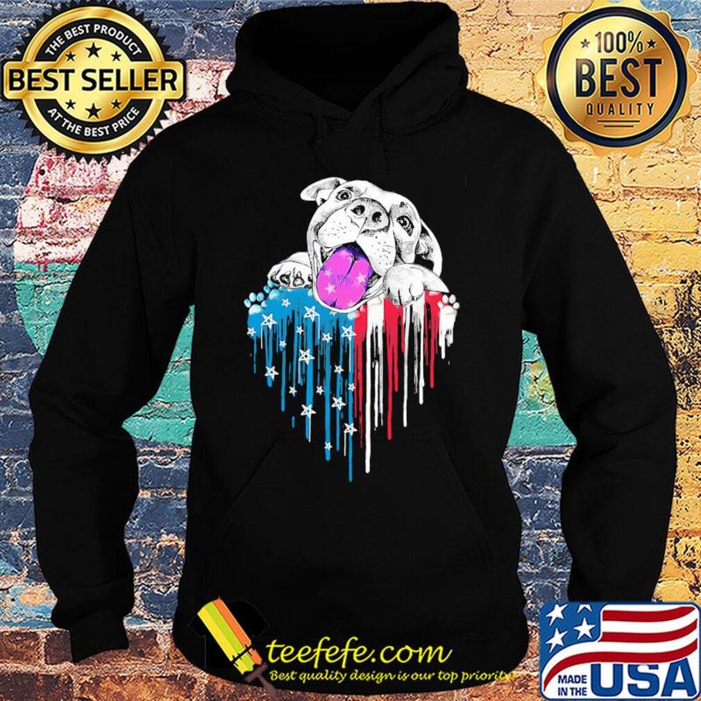 Dog paw heart American flag veteran Independence Day s Hoodie Dog paw heart American flag veteran Independence Day s Hoodie