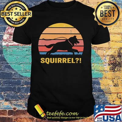 Dog squirrel vintage retro shirt