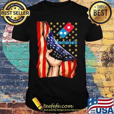 Domino's american flag independence day shirt