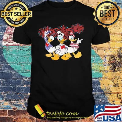 Donald duck firework american flag independence day shirt