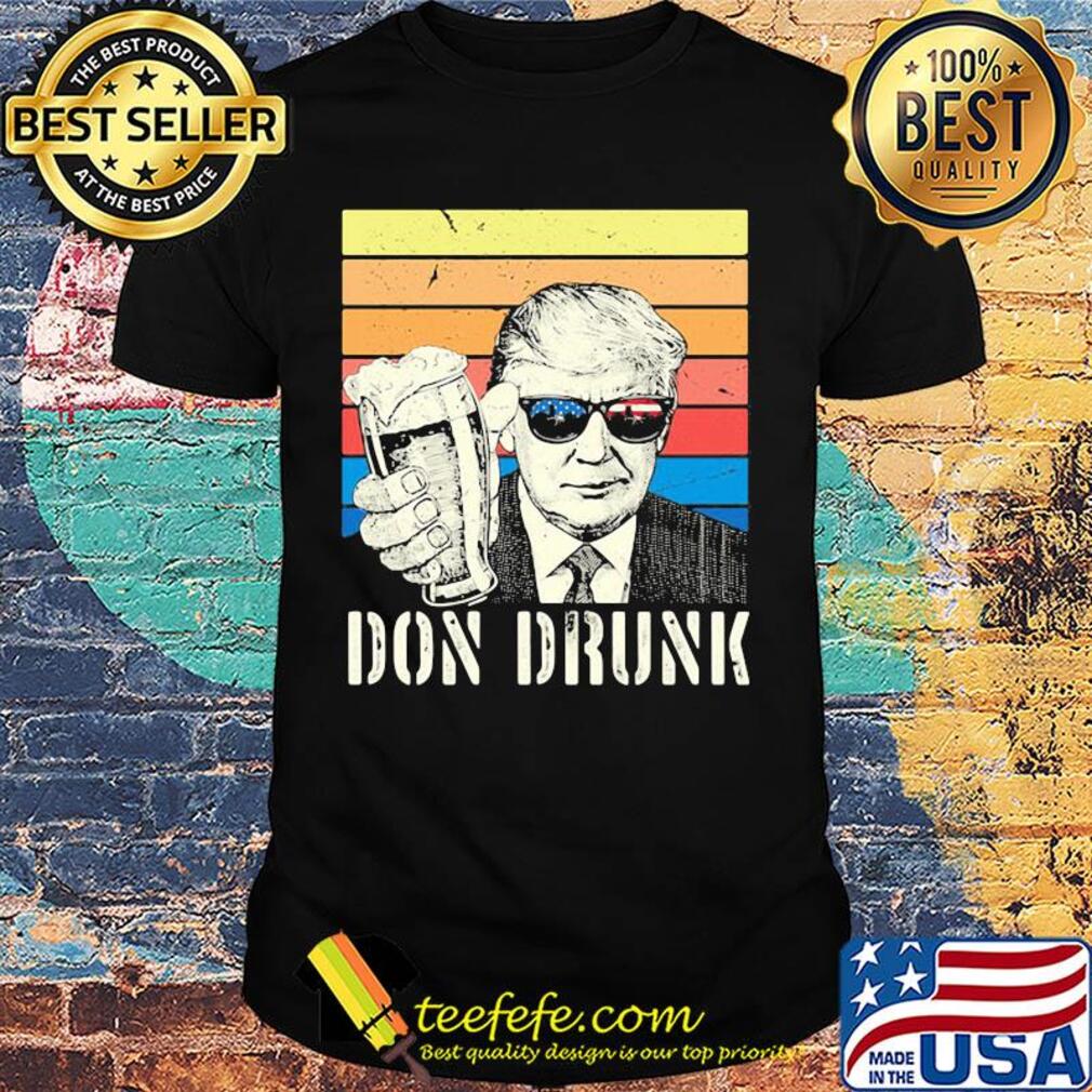 Donald trump don drunk beer independence day vintage retro shirt