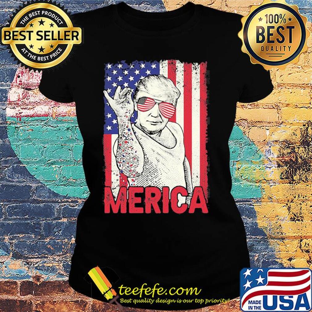 Donald trump merica american flag independence day s Ladies tee Donald trump merica american flag independence day s Ladies tee
