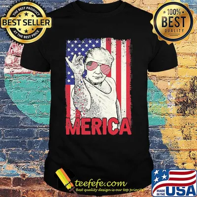 Donald trump merica american flag independence day shirt