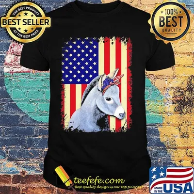 Donkey american flag independence day shirt