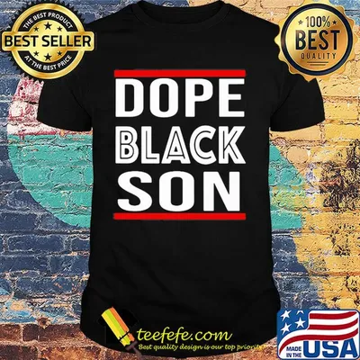 Dope black son red line shirt