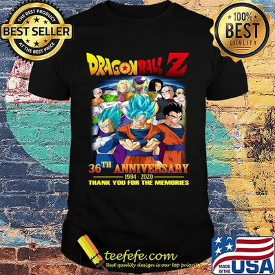 Dragon ball 7 36th anniversary 1984 2020 thank you for the memories shirt