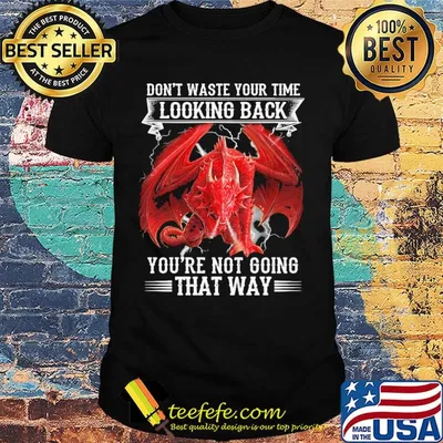 Dragon don't waste your time looking back you're not going that way shirt