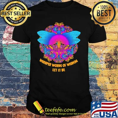 Dragonfly whisper words of wisdom let it be shirt