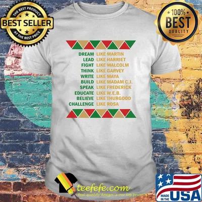 Dream like martin lead like harriet fight like malcolm shirt
