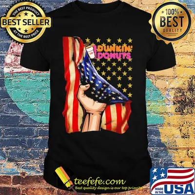 Dunkin donuts american flag independence day shirt