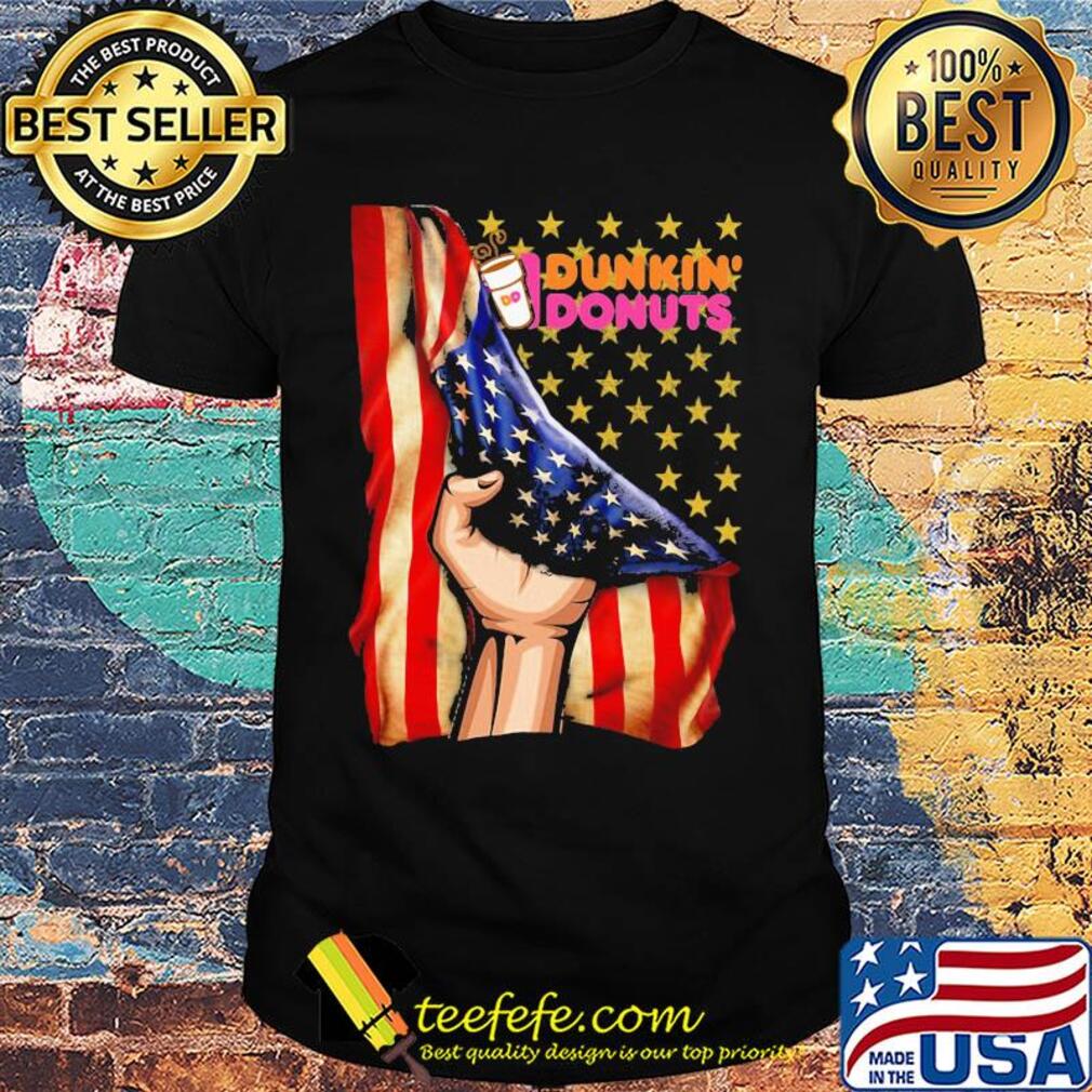 Dunkin donuts american flag independence day shirt
