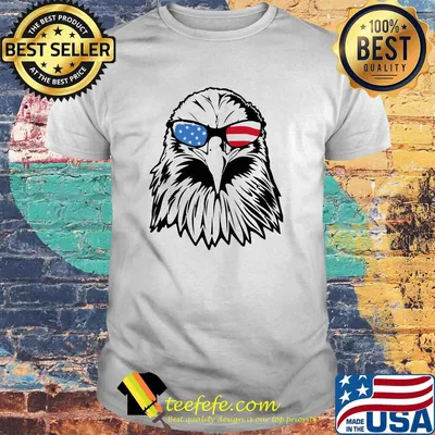 Eagle head american flag independence day shirt