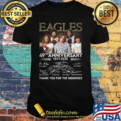 Eagles 49th anniversary 1971 2020 thank you for the memories signatures shirt