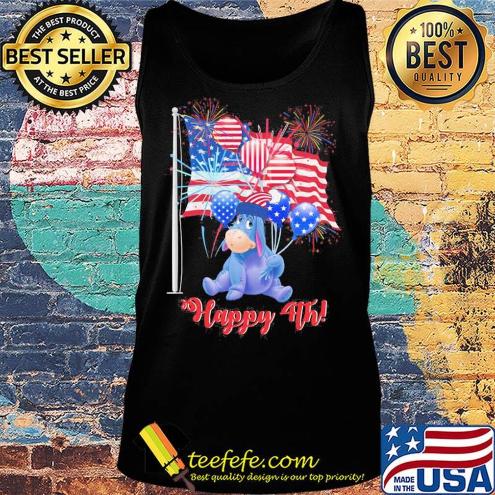 Eeyore donkey happy 4th firework american flag independence day s Tank top Eeyore donkey happy 4th firework american flag independence day s Tank top