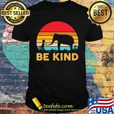 Elephant be kind vintage retro shirt