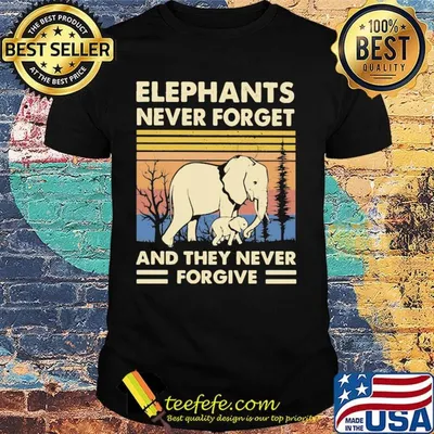 Elephants never forget and they never forgive vintage retro shirt