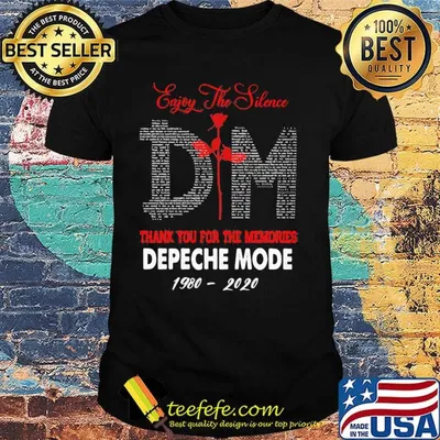 Enjoy the silence dm thank you for the memories depeche mode 1980 2020 shirt