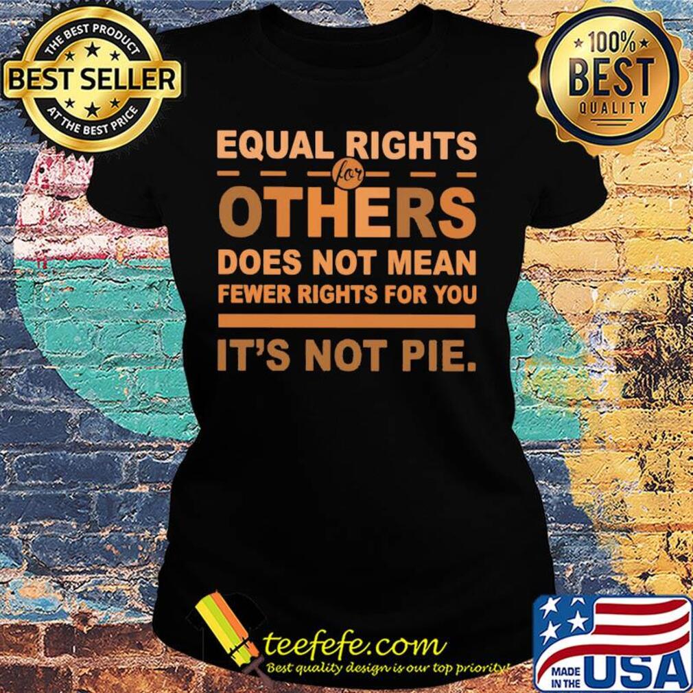 Equal rights for others does not mean fewer rights for you it's not pie vintage s Ladies tee Equal rights for others does not mean fewer rights for you it's not pie vintage s Ladies tee