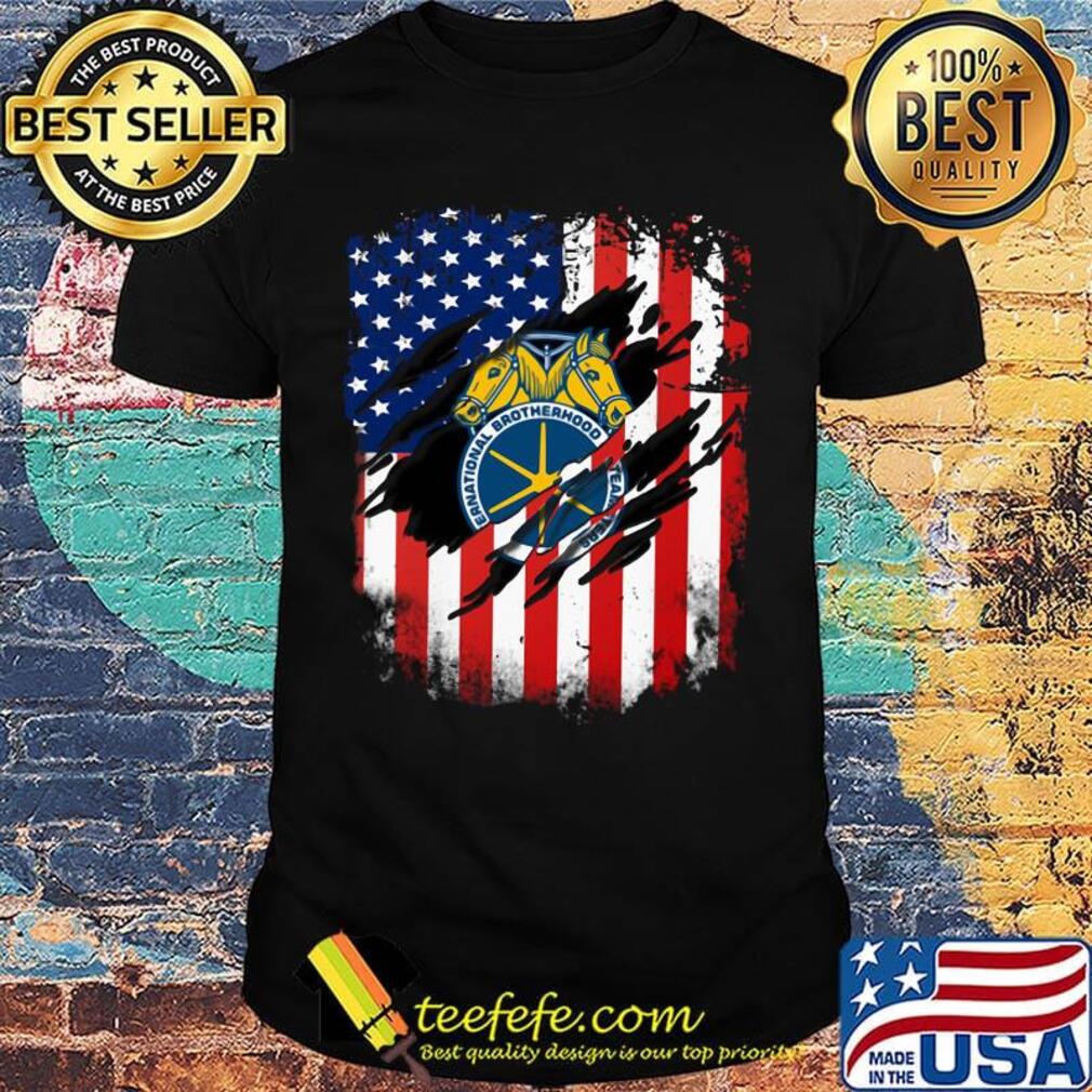 Ernational brotherhood American flag shirt