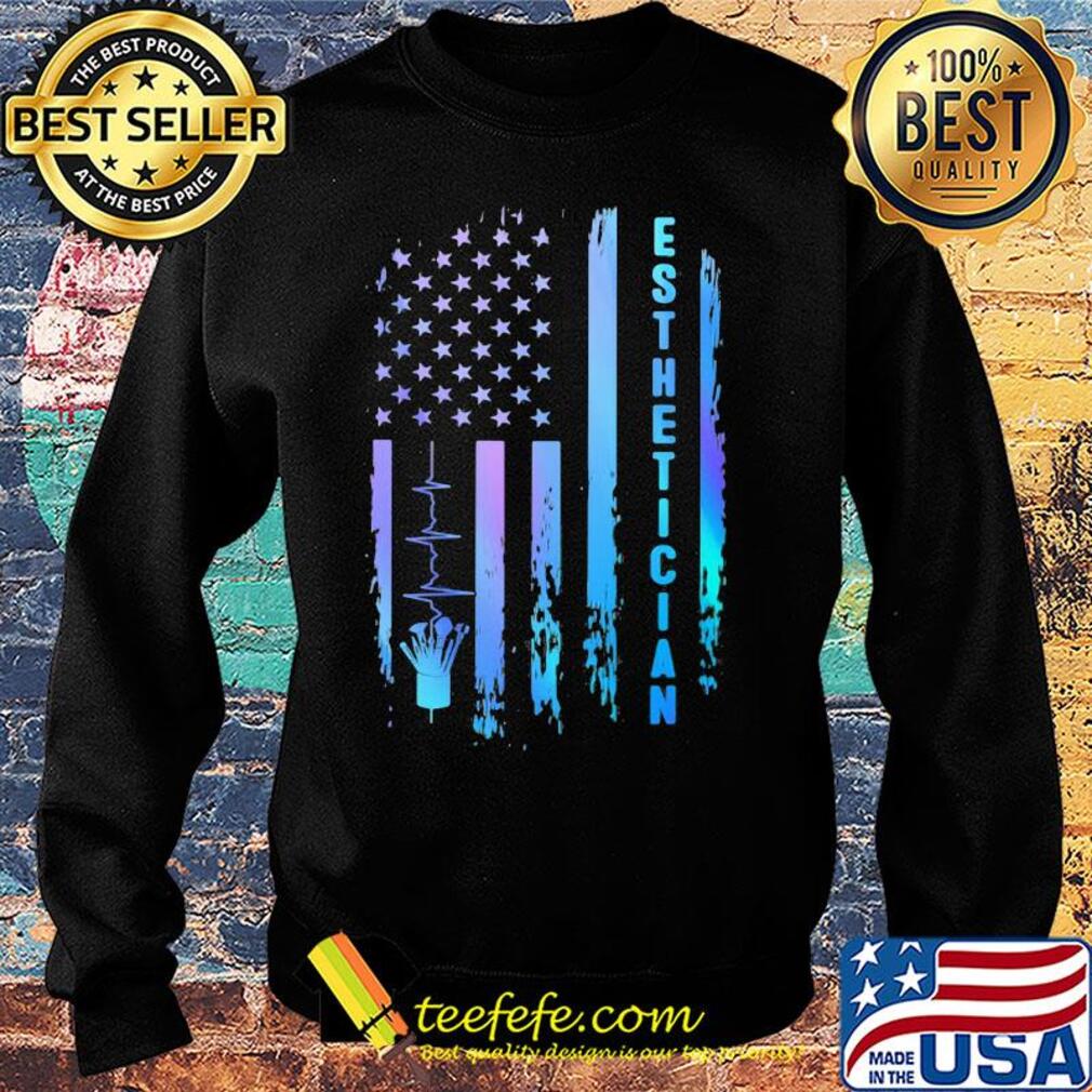 Esthetician heartbeat american flag independence day s Sweater Esthetician heartbeat american flag independence day s Sweater