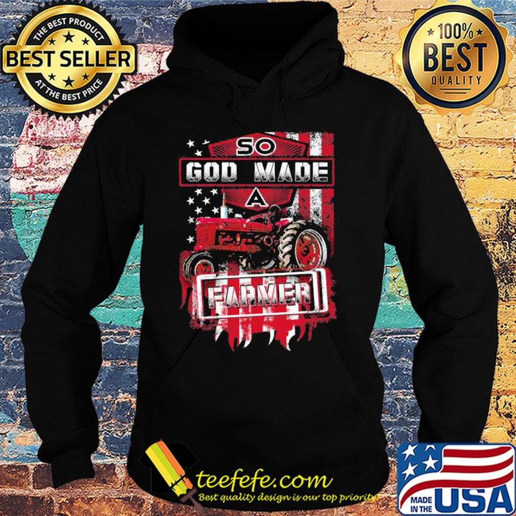 Farming red tractor so god made a farmer american flag independence day s Hoodie Farming red tractor so god made a farmer american flag independence day s Hoodie