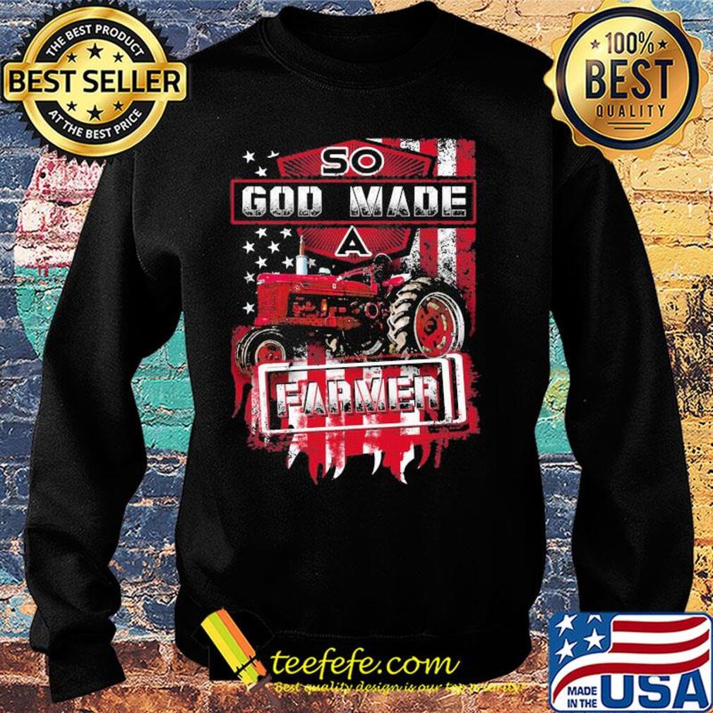 Farming red tractor so god made a farmer american flag independence day s Sweater Farming red tractor so god made a farmer american flag independence day s Sweater