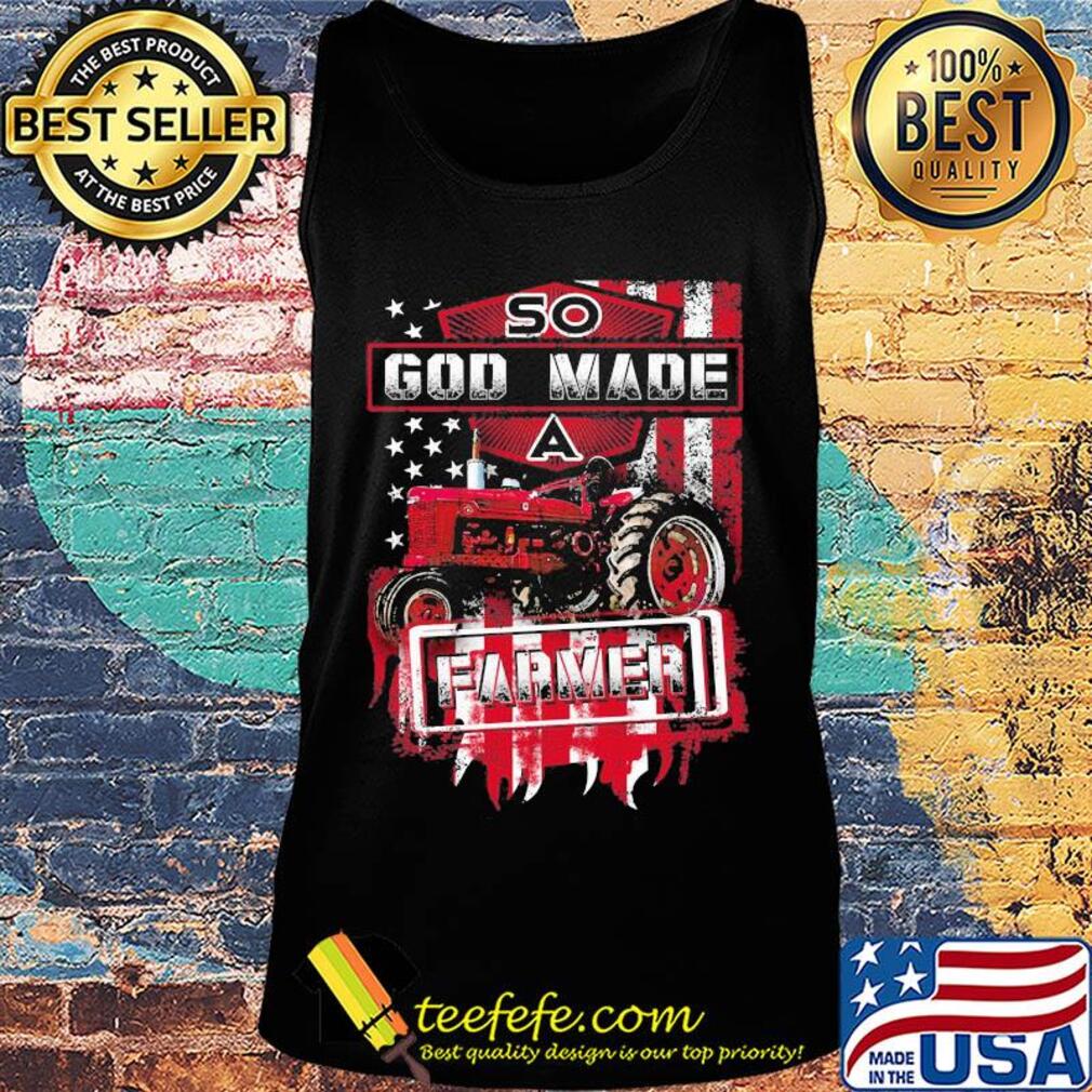 Farming red tractor so god made a farmer american flag independence day s Tank top Farming red tractor so god made a farmer american flag independence day s Tank top