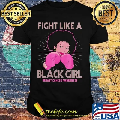 Fight like a black girl breast cancer awareness shirt