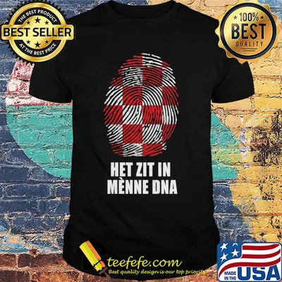 Fingerprints het zit in menne dna shirt